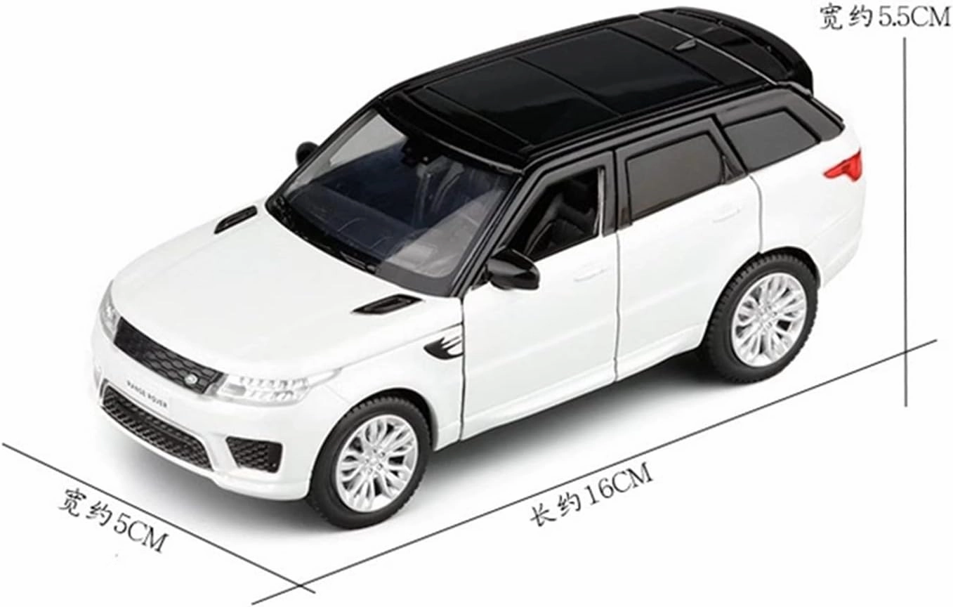 Toy car Model 1:32 for Range Rover Sports SUV Alloy Car Model Diecast Toy Simulation Sound and Light Toy Gift (Color : Red)