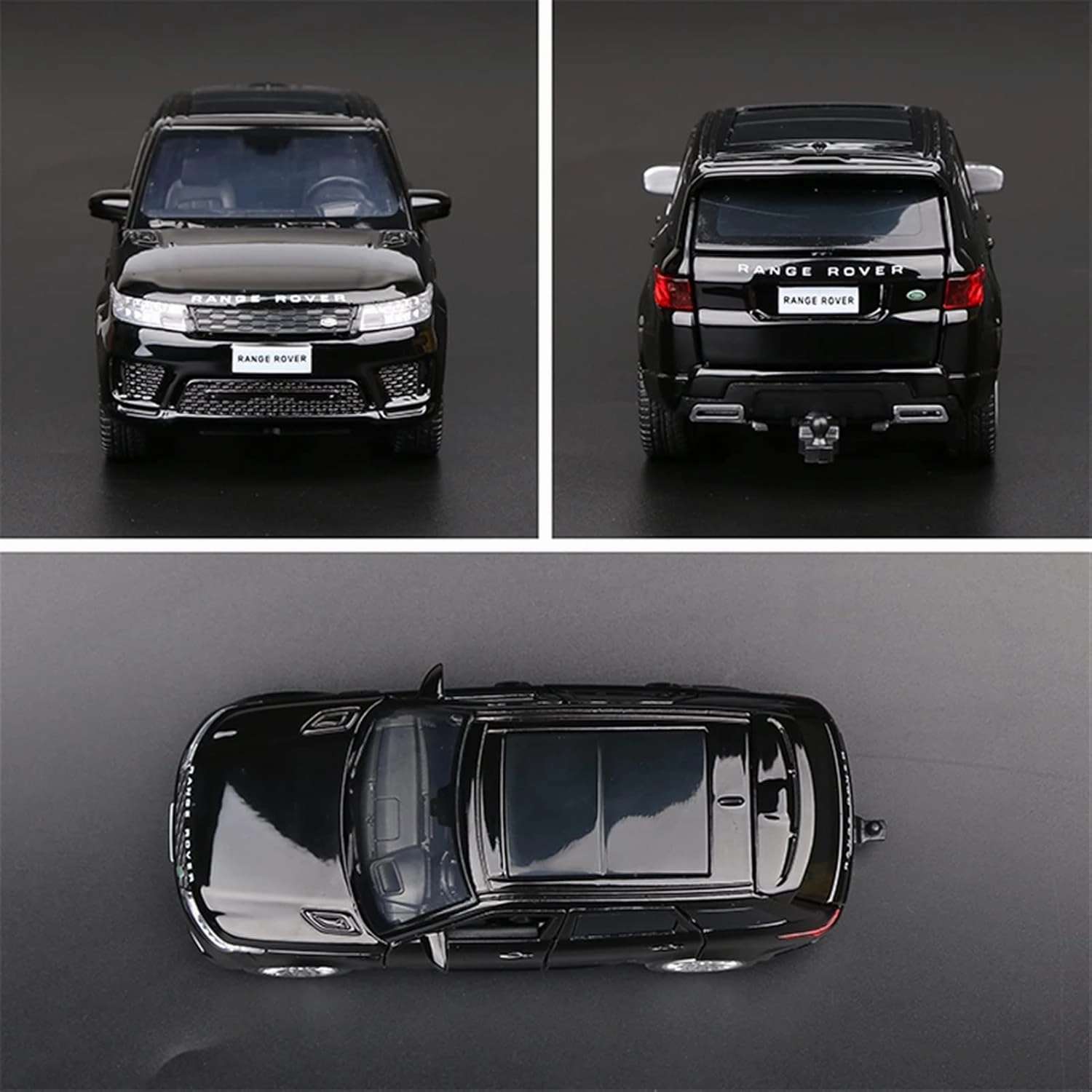 Toy car Model 1:32 for Range Rover Sports SUV Alloy Car Model Diecast Toy Simulation Sound and Light Toy Gift (Color : Red)