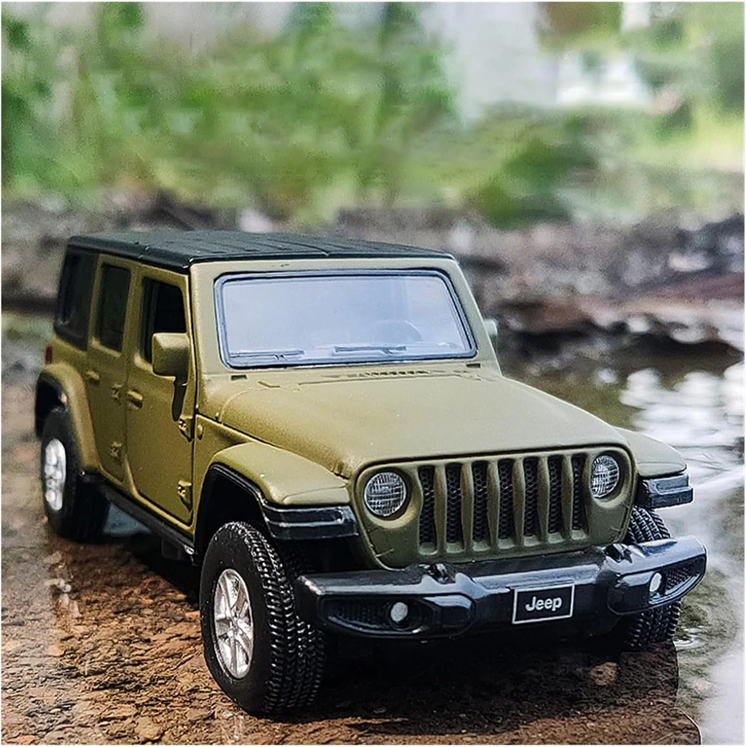 Toy car Model 1:36 for Jeeps Sahara Wrangler Simulation Car Model Alloy Toys Collection Gift Car Kids (Color : Green)