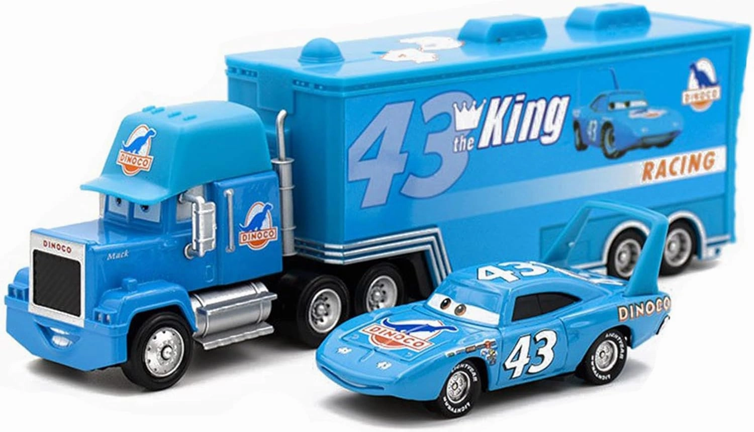 Toys Car 2 3 Mater The King Sheriff Diecast Car Toy Set for Boy Kids Gifts (Dinosaur 6-Piece Set)