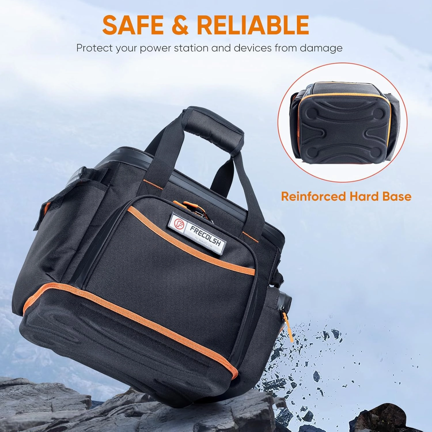 Travel Carrying Case Compatible with Jackery 500, Portable Power Station Storage Case with Water- proof Bottom and Pocket for Jackery Accessories, Storage Bag Only