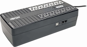 Tripp Lite 750VA UPS Battery Backup Uninterruptible Power Supply Surge Protector, 12 Outlets, Dataline Protection, USB Monitoring, Home & Office, 3-Year Warranty & $100,000 Insurance (INTERNET750U)
