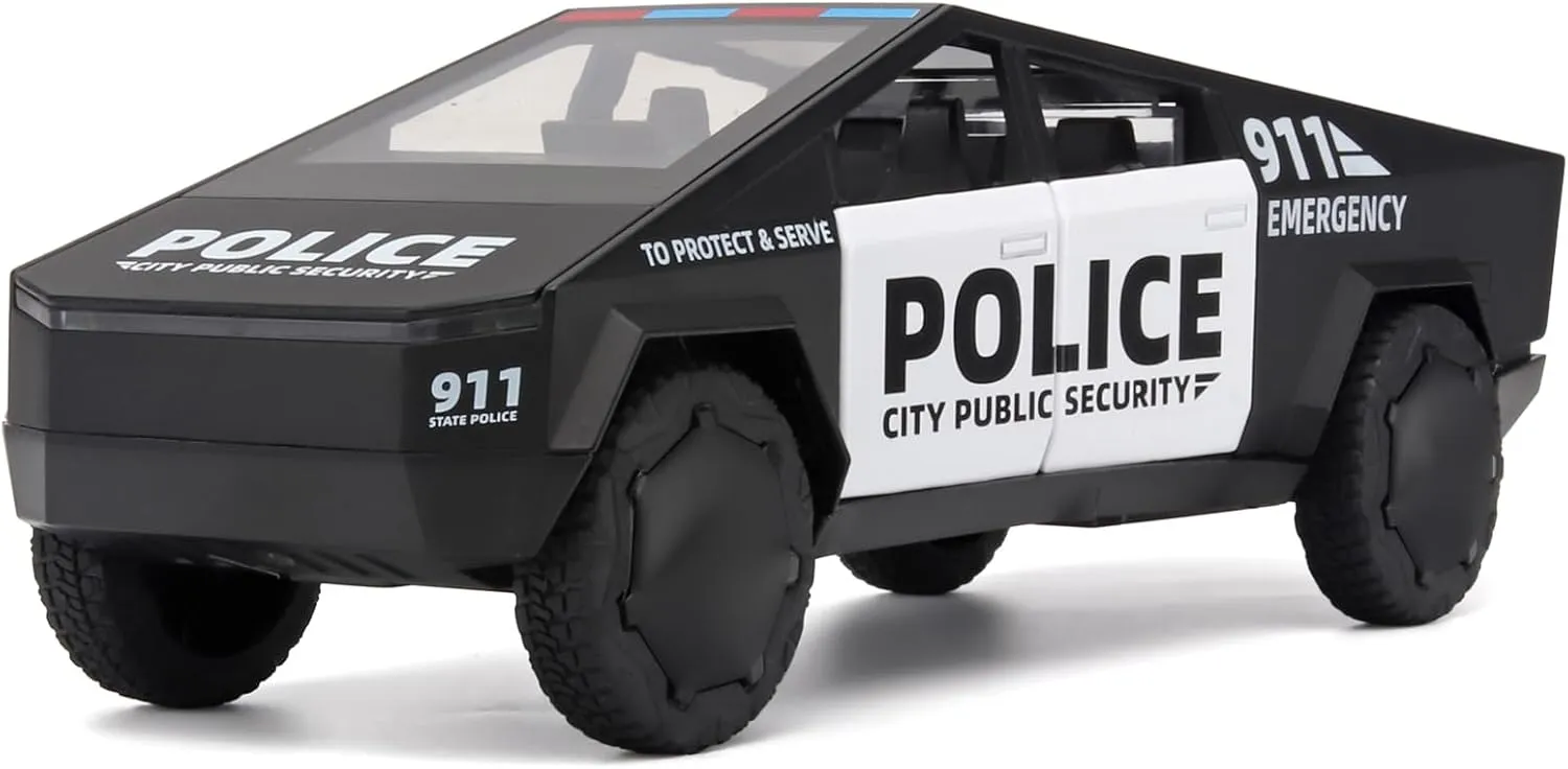Trucks for Boys Toy Pickup Truck 1/32 Police Car Toy,Police Cars for Kids Ages 3-5,Pull Back Cars with Lights and Siren,Toy Trucks for Boys Age 4-7