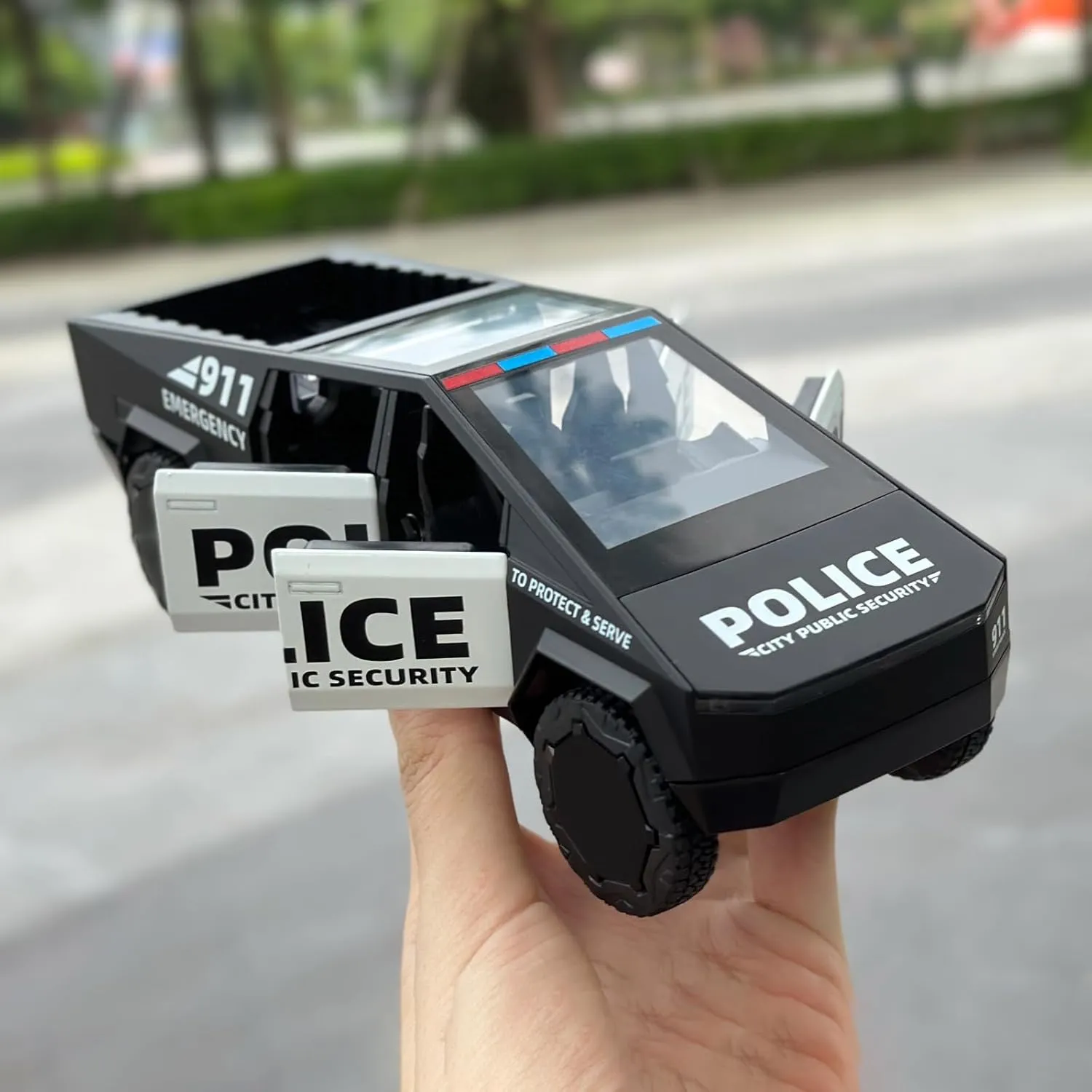 Trucks for Boys Toy Pickup Truck 1/32 Police Car Toy,Police Cars for Kids Ages 3-5,Pull Back Cars with Lights and Siren,Toy Trucks for Boys Age 4-7