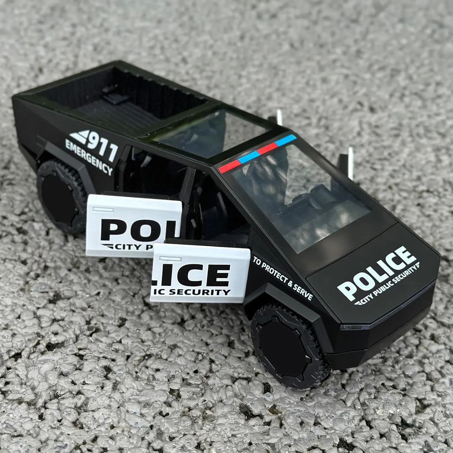 Trucks for Boys Toy Pickup Truck 1/32 Police Car Toy,Police Cars for Kids Ages 3-5,Pull Back Cars with Lights and Siren,Toy Trucks for Boys Age 4-7