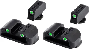 TruGlo Tritium Compact Pro Brite Site Night Sight High Set Hunting, Tactical, Military Handgun Sight Compatible with Glock 20 and 21 (2 Pack)