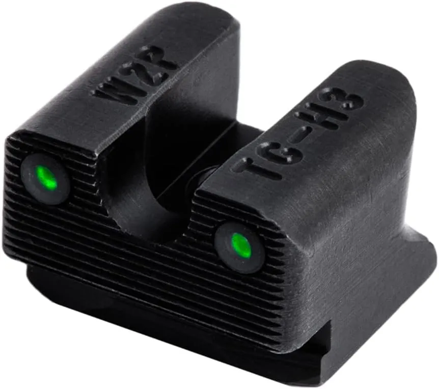 Truglo Tritium Pro Night Sights, Compatible with Walther Handgun Models Compact Durable Glow-in-The-Dark Front & Rear Gun Sight Set with Focus Lock Front Ring