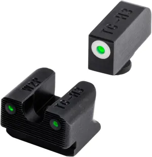 Truglo Tritium Pro Night Sights, Compatible with Walther Handgun Models Compact Durable Glow-in-The-Dark Front & Rear Gun Sight Set with Focus Lock Front Ring