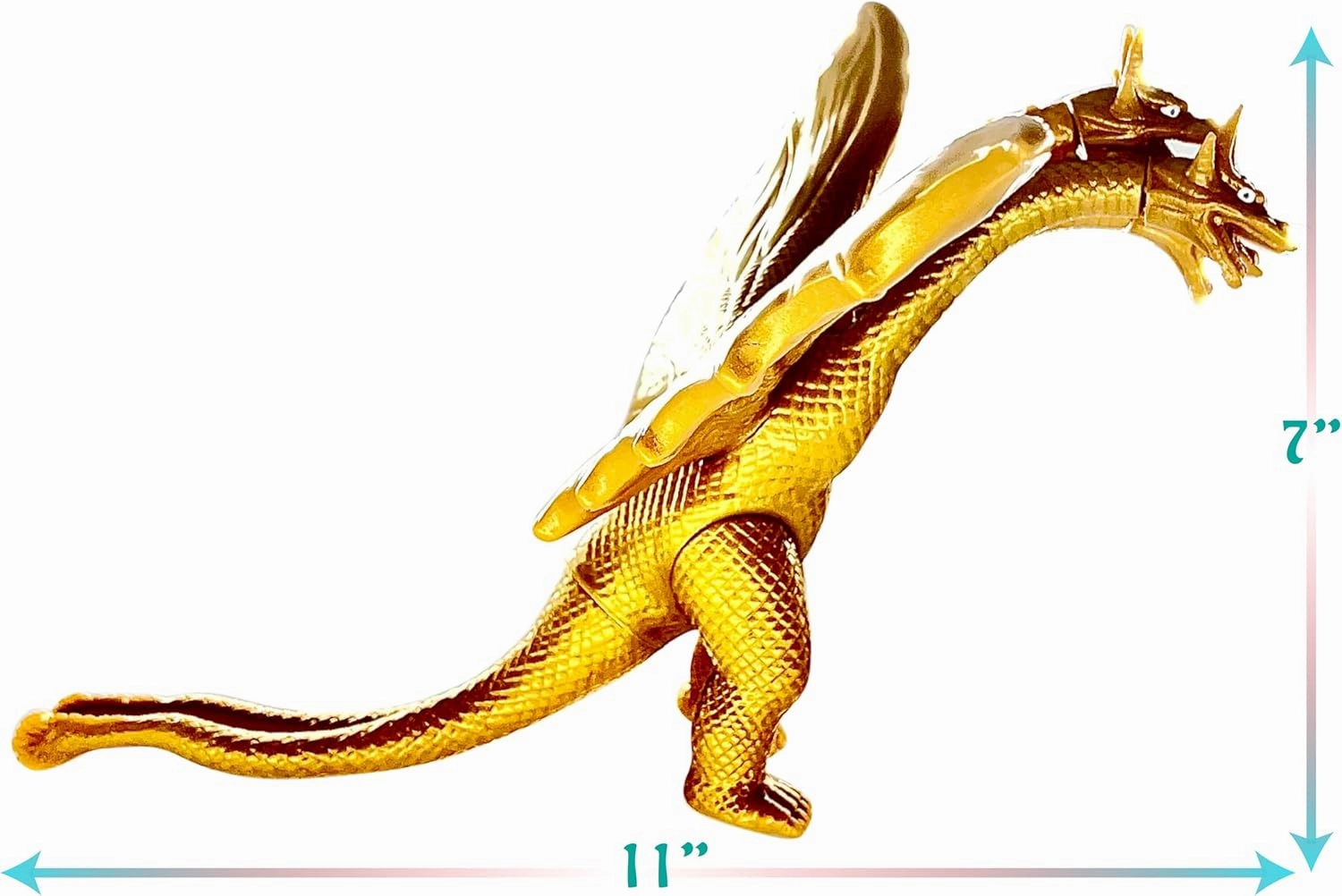 TwCare King Ghidorah, 1964 Movie Series Movable Joints King of The Monsters Dinosaur Action Figures, Travel Bag