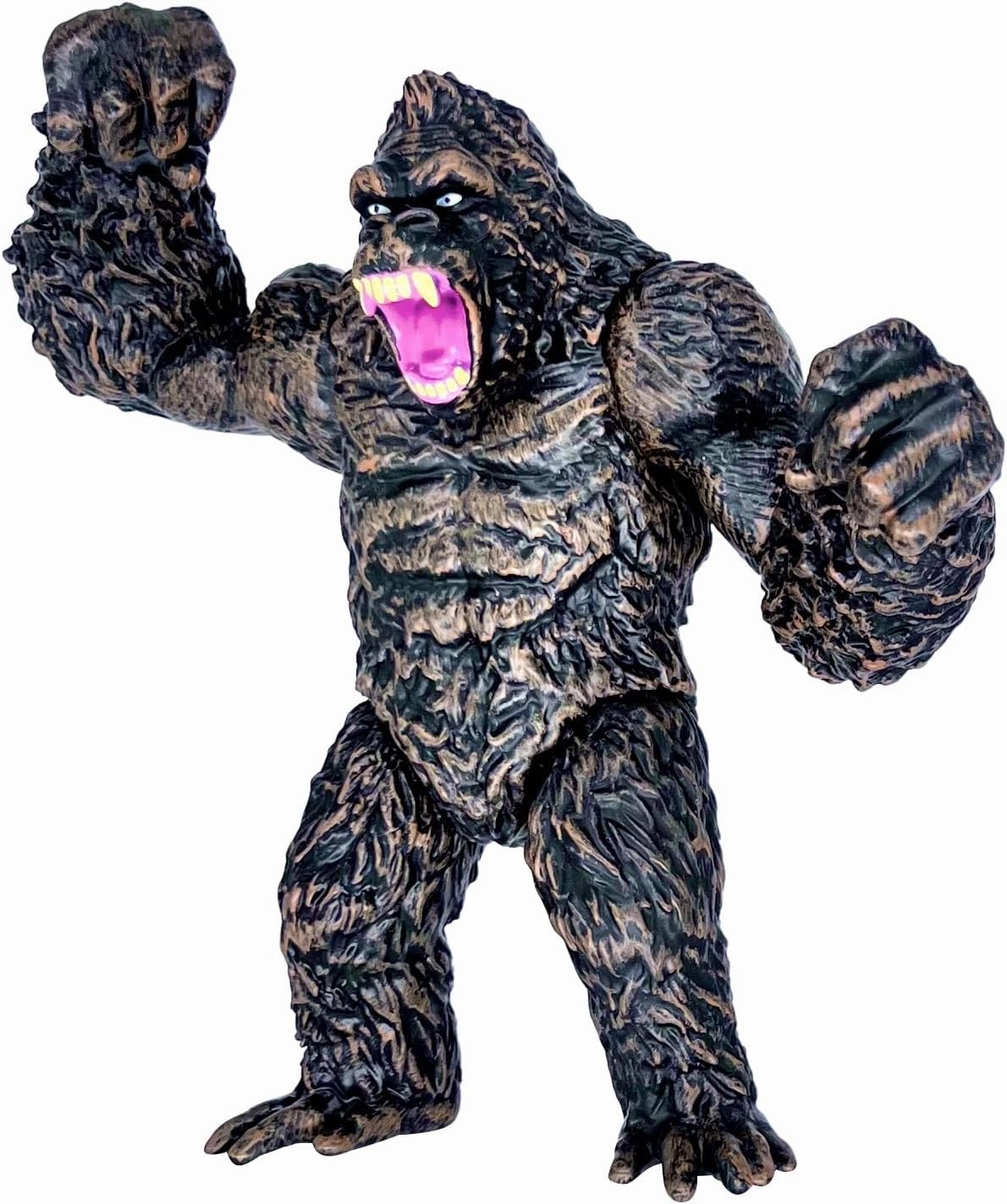 TwCare King Kong vs Godzilla Attack Action Figure 6.5” Fight Mode Gorilla Ape Solid Wild Movie Series, Travel Bag