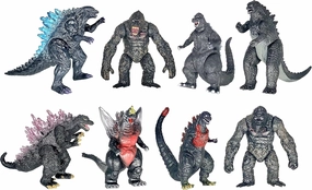 TwCare Set of 8 King Kong vs Godzilla Toys Movable Joint Action Figures King of The Monsters Birthday Dinosaur Kid Gift Cake Toppers