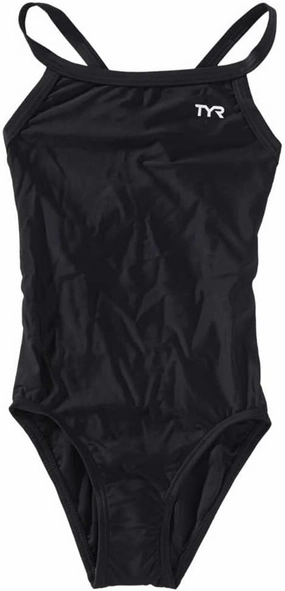 TYR Sport Girls' Solid Diamondback Swim Suit