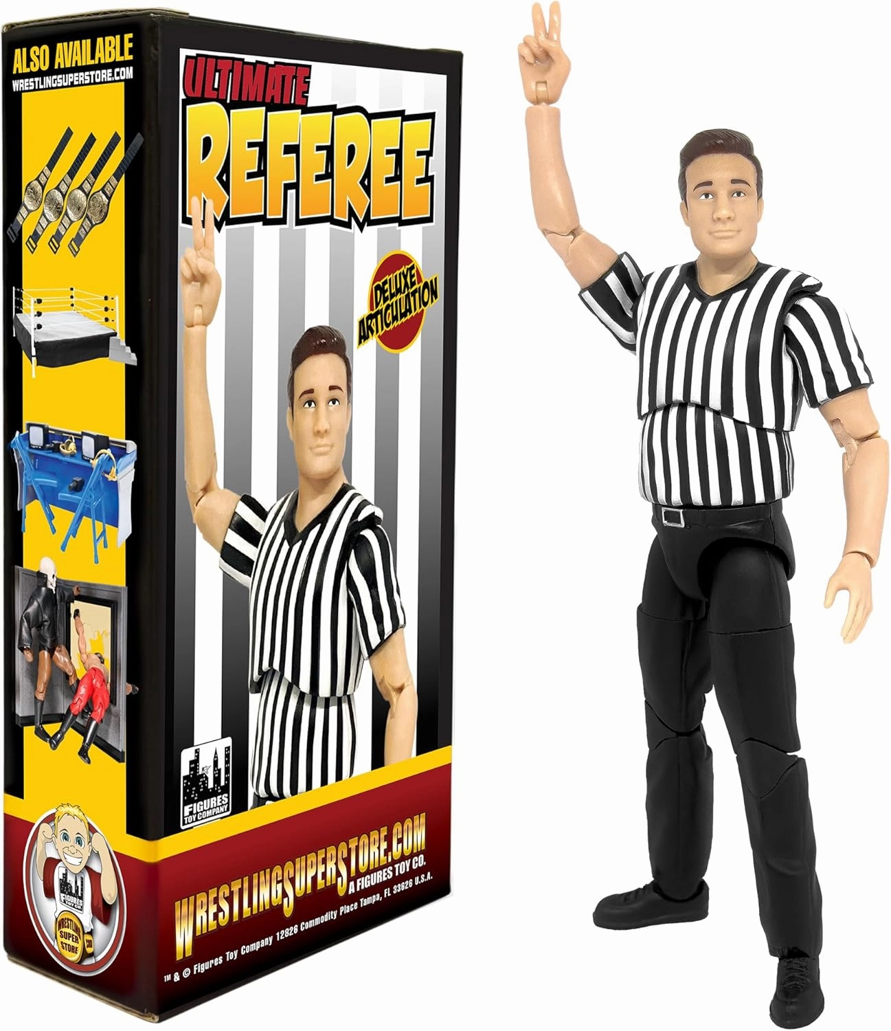 Ultimate Referee with Deluxe Articulation for Wrestling Action Figures