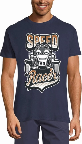 ULTRABASIC Men's T-Shirt Speed Car - Short Sleeve Tee Shirt (X-Small, French Navy)