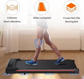 Under Desk Treadmill, Walking Pad 300 lb Capacity, Desk Treadmill for Home Office, 2.5HP Low Noise Walking Treadmill Pad with Remote Control, Portable Treadmill for Home Office