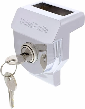 United Pacific 90618 Heavy-Duty Aluminum Glad Hand Lock, Keyed Alike (KA), Durable Lock Cylinder, Trailer Lockout Device – 1 Unit w/2 Keys - Chrome
