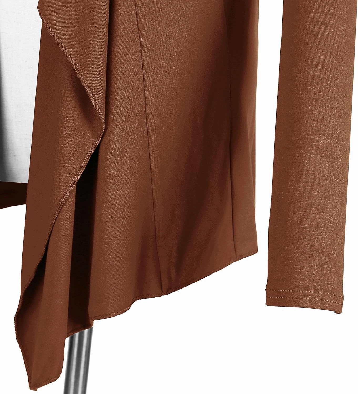 Urban CoCo Women's Drape Front Open Cardigan Long Sleeve Irregular Hem