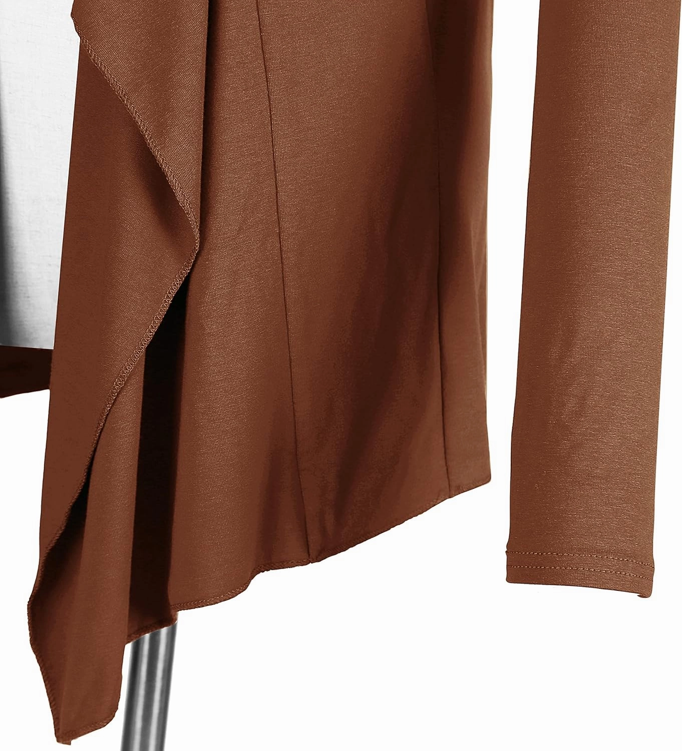 Urban CoCo Women's Drape Front Open Cardigan Long Sleeve Irregular Hem