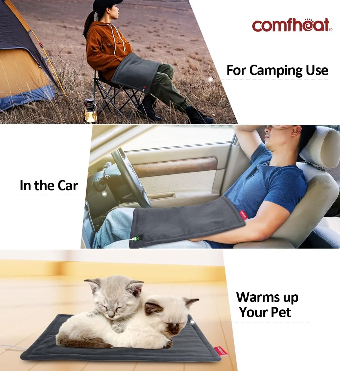 USB Plug-in Heating Pad, 5V Heated Pads, FSA HSA Eligible 3 Heat Settings & Auto Shut Off, Warm Therapy for Pain Relief Abdomen Cramps (16"x 12") Non-Chargeable