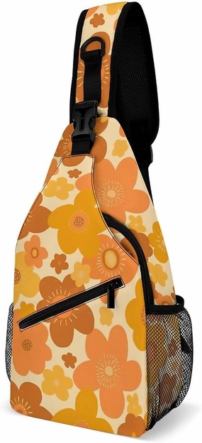 Various Vintage Cassette Durable And Adjustable Chest Bag There Are Pockets on The Outside for Unisex