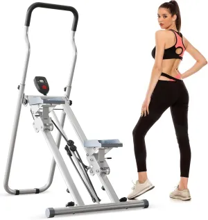 Vertical Climber Stair Stepper for Home, 300LBS Loading Capacity, Compact Folding Cardio Exercise Climber with Adjustable Step Range