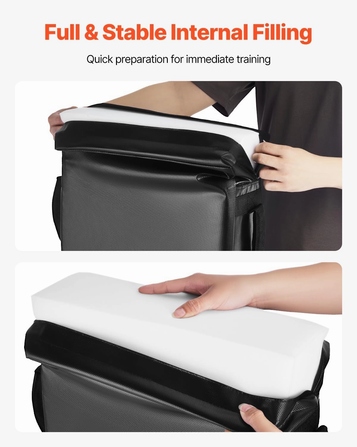 VEVOR42.5 in PVC Step Over Dummy, High-Density Sponge Blocking Pad Equipment, Heavy Duty Tackle Dummies with Handles, Great for Footwork Drills Sports Training Practice, 2PCS