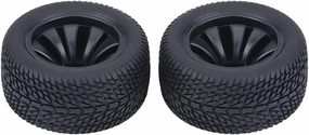 VGEBY1 2pcs/Set RC Rubber Tyre, 90mm 1/12 Tires Hubs Wheel for 1:12 RC Car Racing Car Truck Outer Diameter
