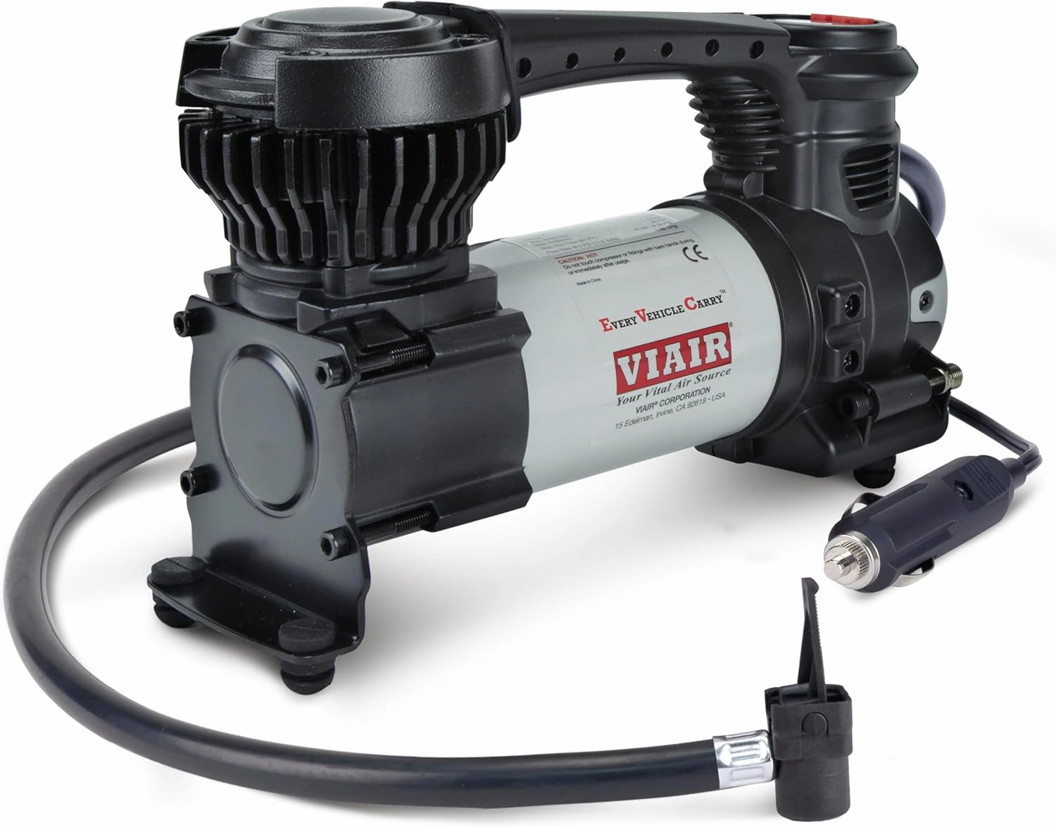 VIAIR Digital EVC84P - Portable Air Compressor Tire Inflator for Car, SUV & Truck | Preset Automatic Shut Off Feature | 12V Road Tire Pump Air Compressor 60 PSI | Press-On Chuck
