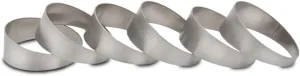 Vibrant Power 13535 Pie Cuts, CP1 Titanium, Natural, 3.50 in. Outside Diameter, 3.00 in. Centerline Radius, 15 degree per cut, Set of 6