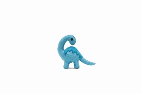 Vibrant Blue Dinosaur Felt Toy Felt Toy - 6 pcs different color