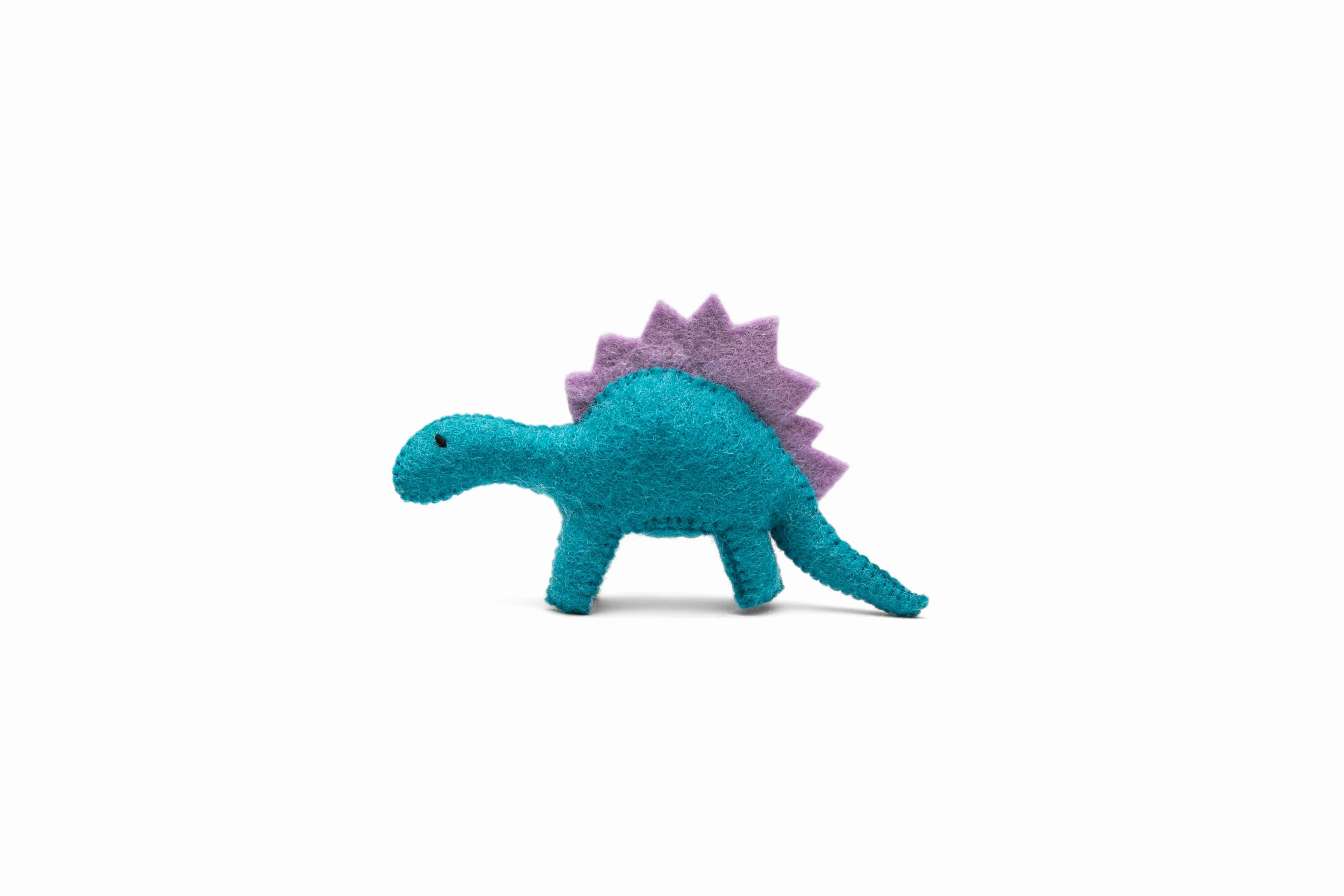 Vibrant Blue Dinosaur Felt Toy Felt Toy - 6 pcs different color