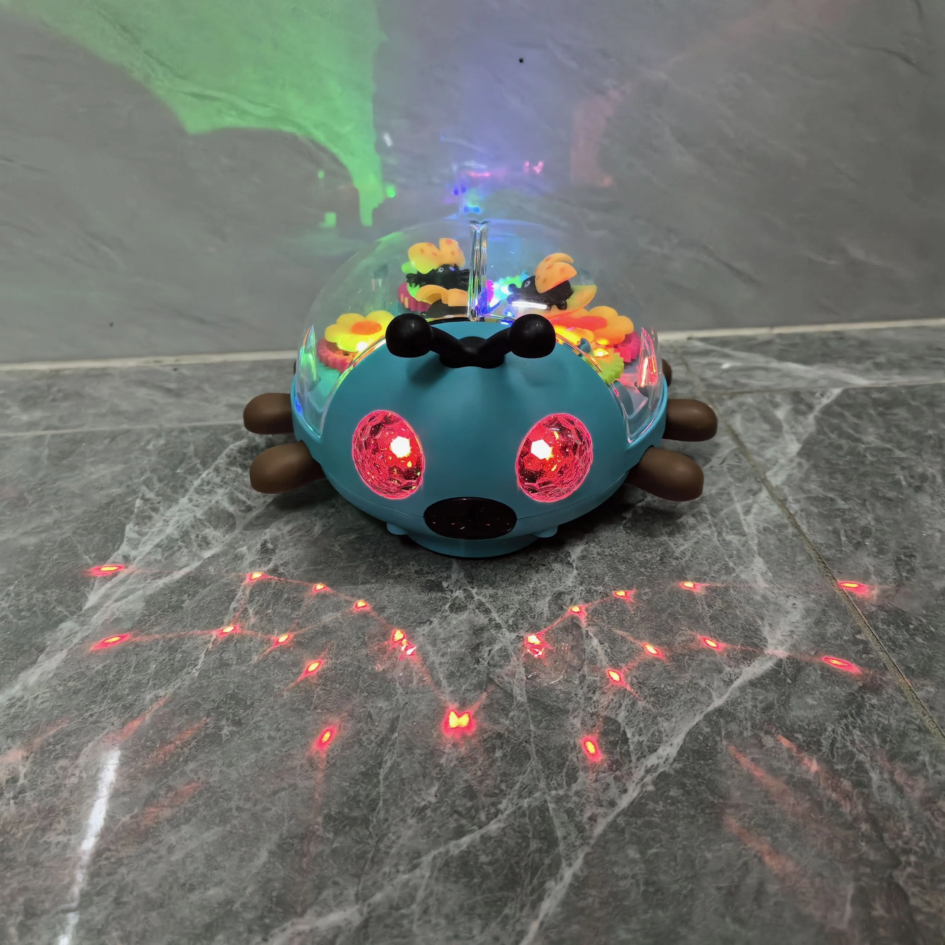 Vibrant Glow-in-the-Dark Beetle Toy Car – Music-Activated LED Lights