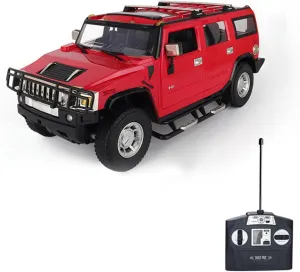 Vinie Remote Control Jeep for Boys, RC Cars Hummer H2, 1:14 Scale Officially Licensed Kids Toys, Drift Car with Cool Led Lights, 4 5 6 7 8 9 10 11 12 Year Old Boy Birthday Gift (Red)