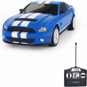 Vinie Remote Control Car for Boys, RC Cars Ford Mustang GT500, 1:14 Scale Officially Licensed Kids Toys, Drift Car with Cool Led Lights, 4 5 6 7 8 9 10 11 12 Year Old Boy Birthday Gift (Blue)