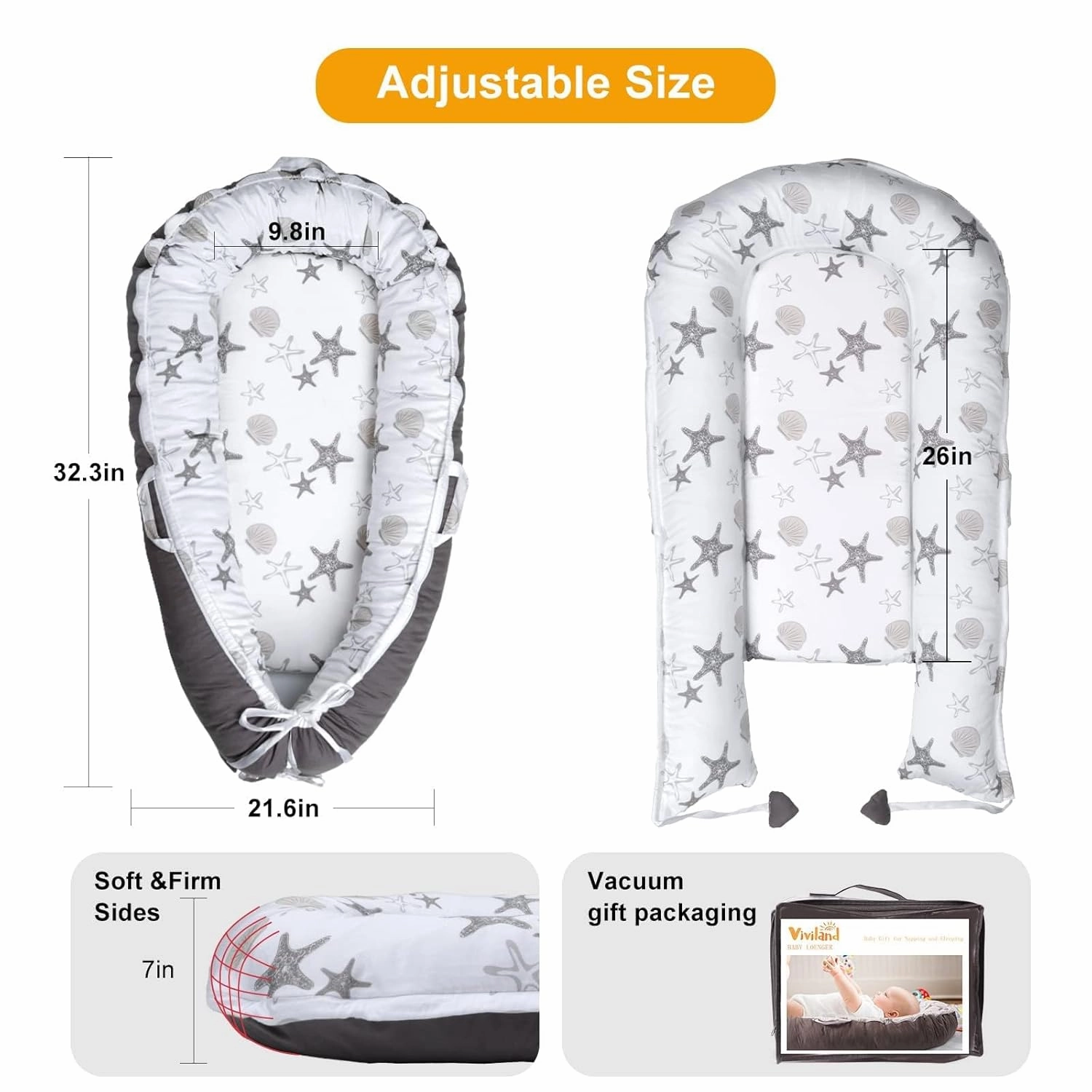 Viviland Baby Lounger_ Cover for Newborn