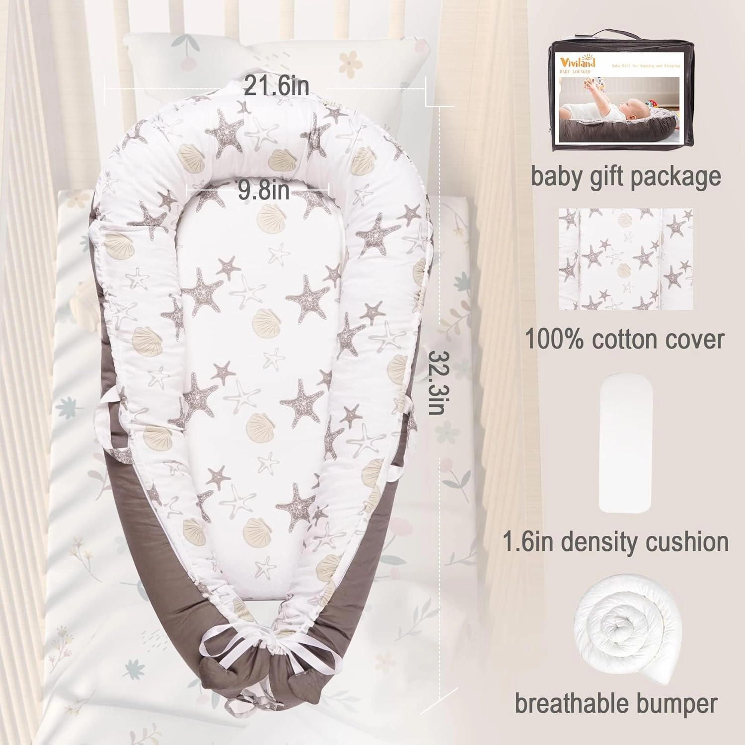 Viviland Baby Lounger_ Cover for Newborn