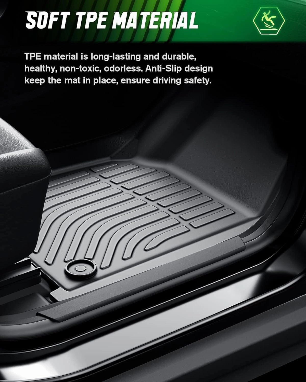 VIWIK Car Floor Mats & Cargo Mat Fit for Jeep Grand Cherokee 2022-2025 (NOT for L), Automotive All Weather Floor Liners for Jeep Grand Cherokee 2022-2025, TPE Rubber Car Mats Non-Slip Odorless