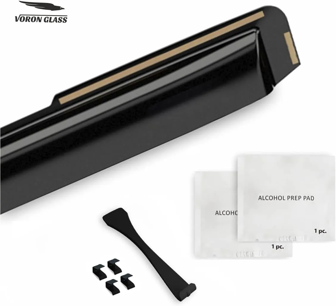 Voron Glass in-Channel Extra Durable Rain Guards for Jeep Cherokee 2014-2023, Window Deflectors, Vent Window Visors, 4 Pieces - 220107