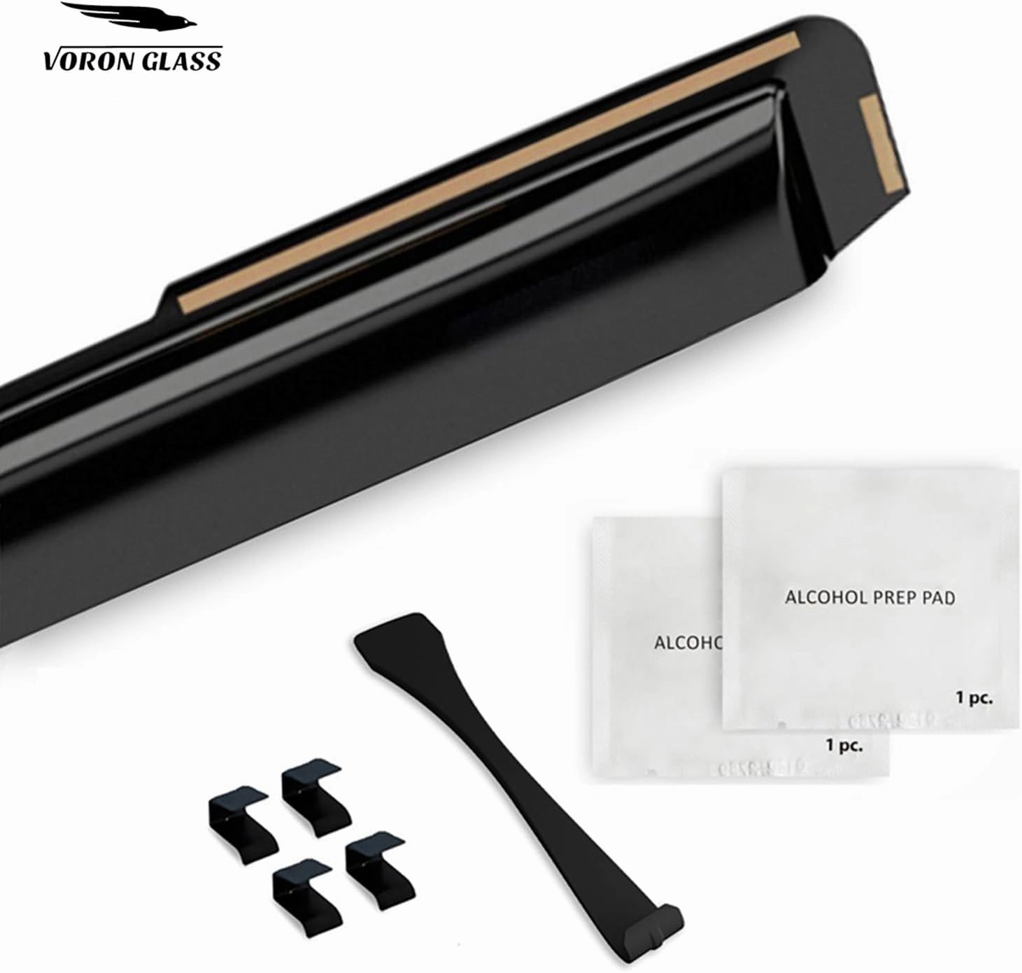 Voron Glass in-Channel Extra Durable Rain Guards for Hyundai Kona 2018-2023, Window Deflectors, Vent Window Visors, 4 Pieces - 200478