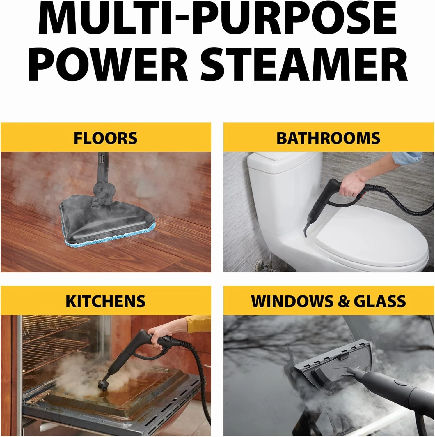 Wagner Spraytech C900134 925e Elite Steamer Multi-Purpose Mop with 20 Accessories for Chemical-Free Steam Cleaning, Hardwood Floors, Tile, and More