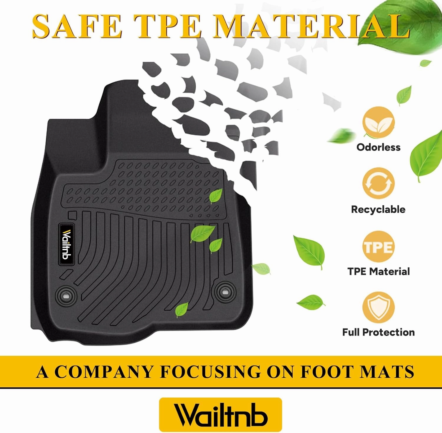 Wailtnb-All Weather Floor Mats & Cargo Liner Backrest Mat for Chevrolet Suburban & GMC Yukon XL 2015-2020 Custom Fit Chevy Suburban & GMC Yukon XL 2015-2020 Waterproof Durable Easy Clean Accessories