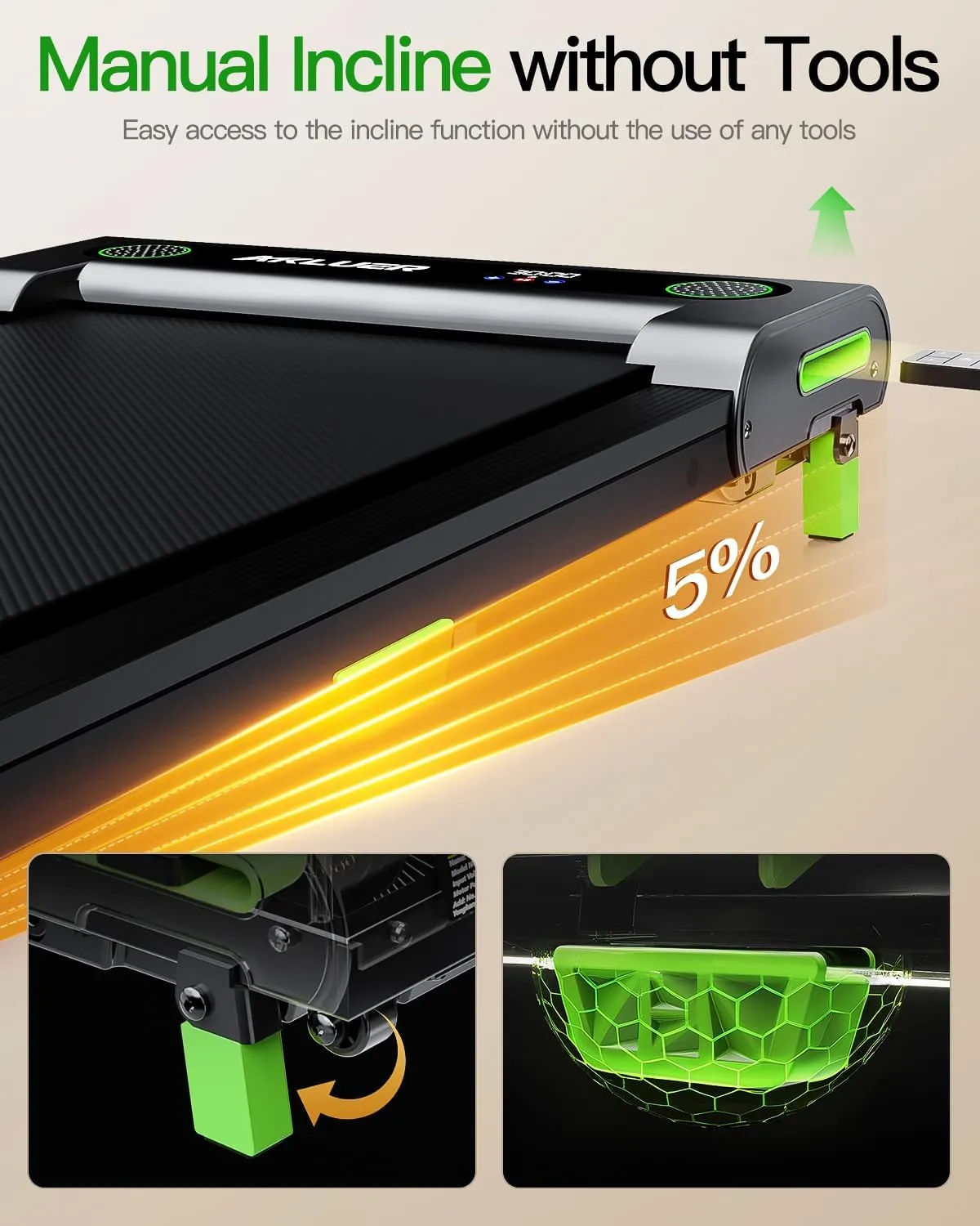 Walking Pad with Incline, Incline Treadmills for Home, 2.5 HP Under Desk Treadmill Small with Remote Control, Walking Pad Small Treadmill with LED Display