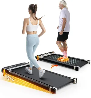 Walking Pad with Incline, Under Desk Treadmill, 2 in 1 Foot Massage Treadmill for Home&Office, 2.5HP Quite Portable Treadmill with Shiatsu Foot Massager, Incline Treadmill with LED Display