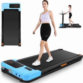 Walking Pad Treadmill - 2.5HP Quiet Under Desk Treadmill with Wide Running Belt, Portable Treadmills for Home/Office Small, LED Display & Remote Control for Walking, Jogging, Running