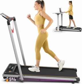 Walking Pad Treadmill with Incline, 2.5 HP Under Desk Treadmill for Home Office Small Spaces, 3 in 1 Walking pad with Handle bar, LED Display