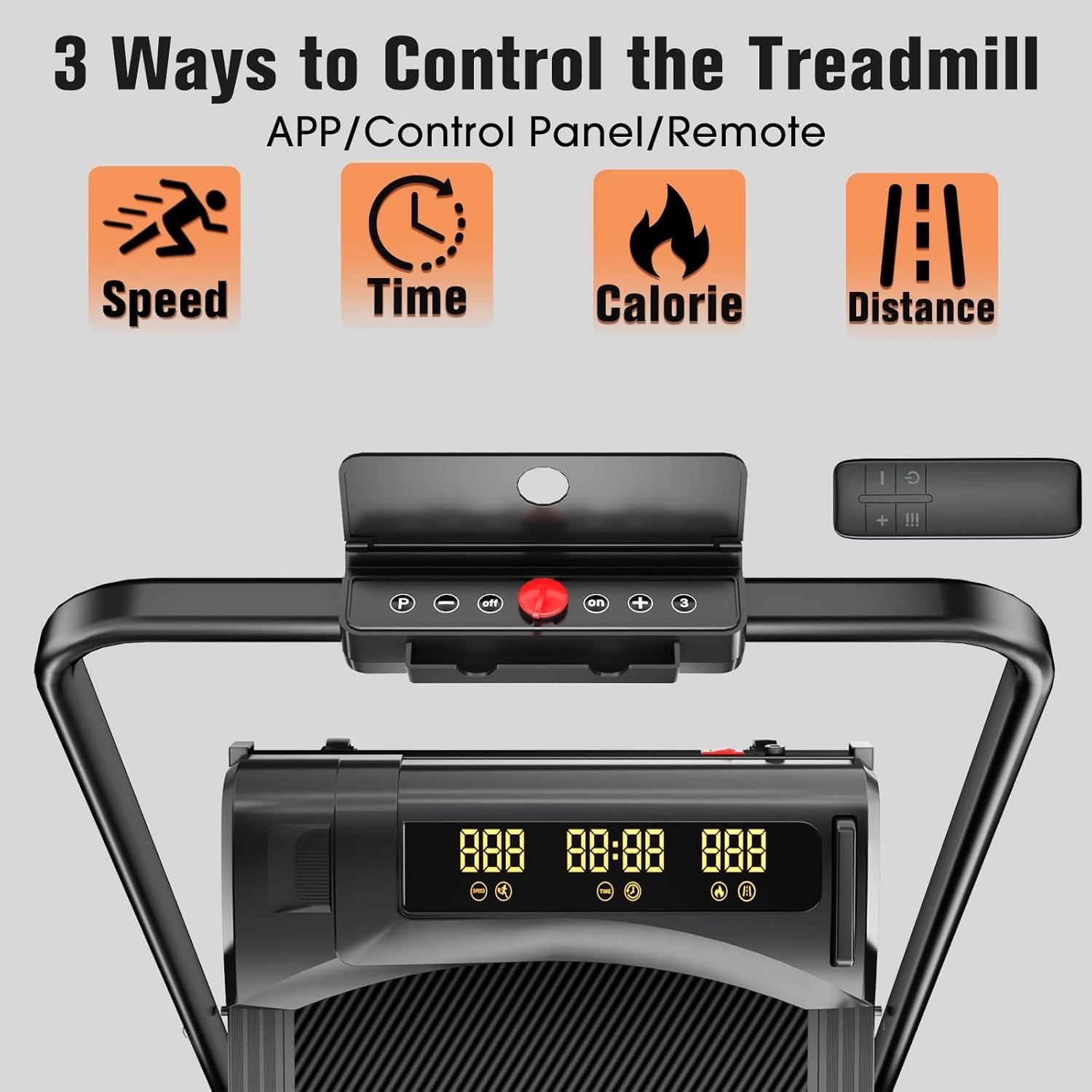 Walking Pad Treadmill With Incline, Under Desk for Home Office, Portable 2.5HP, 300 lbs Capacity, APP/Remote Control, LED Displays, Manual Incline(M)