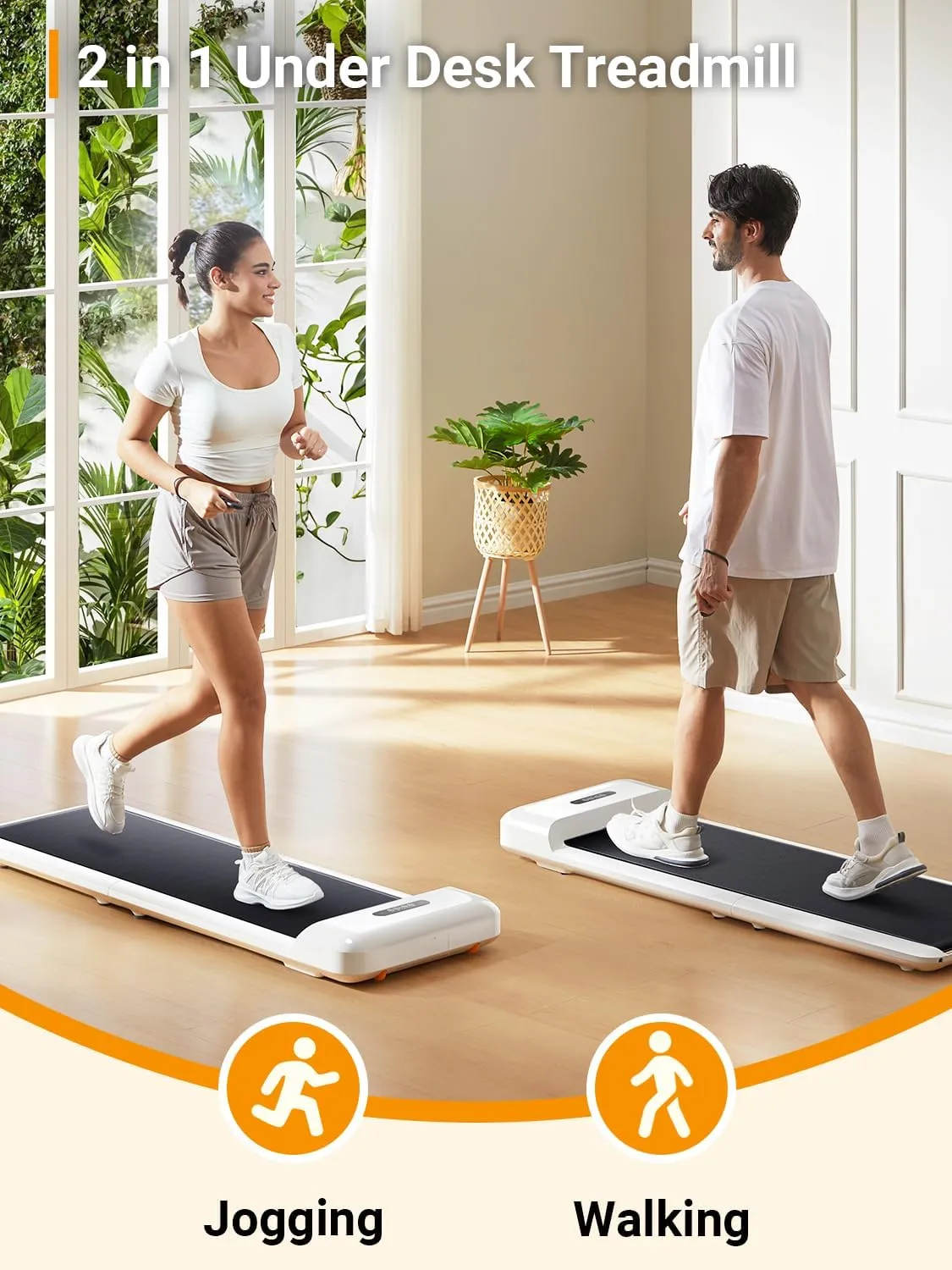 WALKINGPAD C2 Folding Walking Pad, Under Desk Treadmill for Home/Office, Portable Walking Treadmill Ultra Slim Walking Jogging Machine Remote Control LED Display