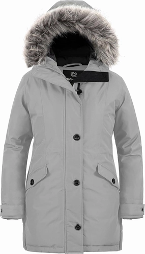 wantdo Women's Plus Size Winter Coat Warm Long Puffer Coat Thicken Parka Jacket with Hood