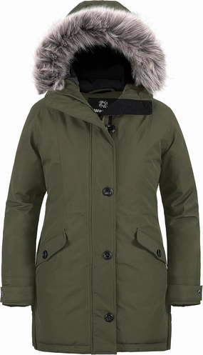 wantdo Women's Plus Size Winter Coat Warm Long Puffer Coat Thicken Parka Jacket with Hood