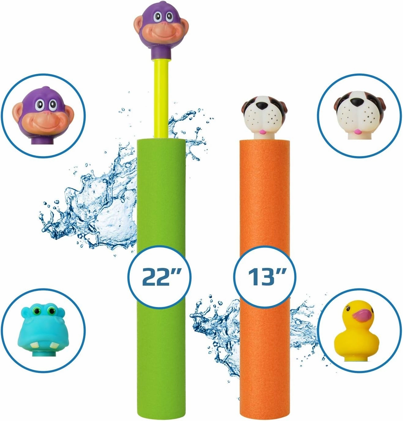 Water Squirter for Kids, Water Guns for Kids, Pool Squirt Water Blaster, 4 Pack 8 Pack Beach Essentials, Pool Deals, Beach Toys Ages 4-8, Summer Toddler Games